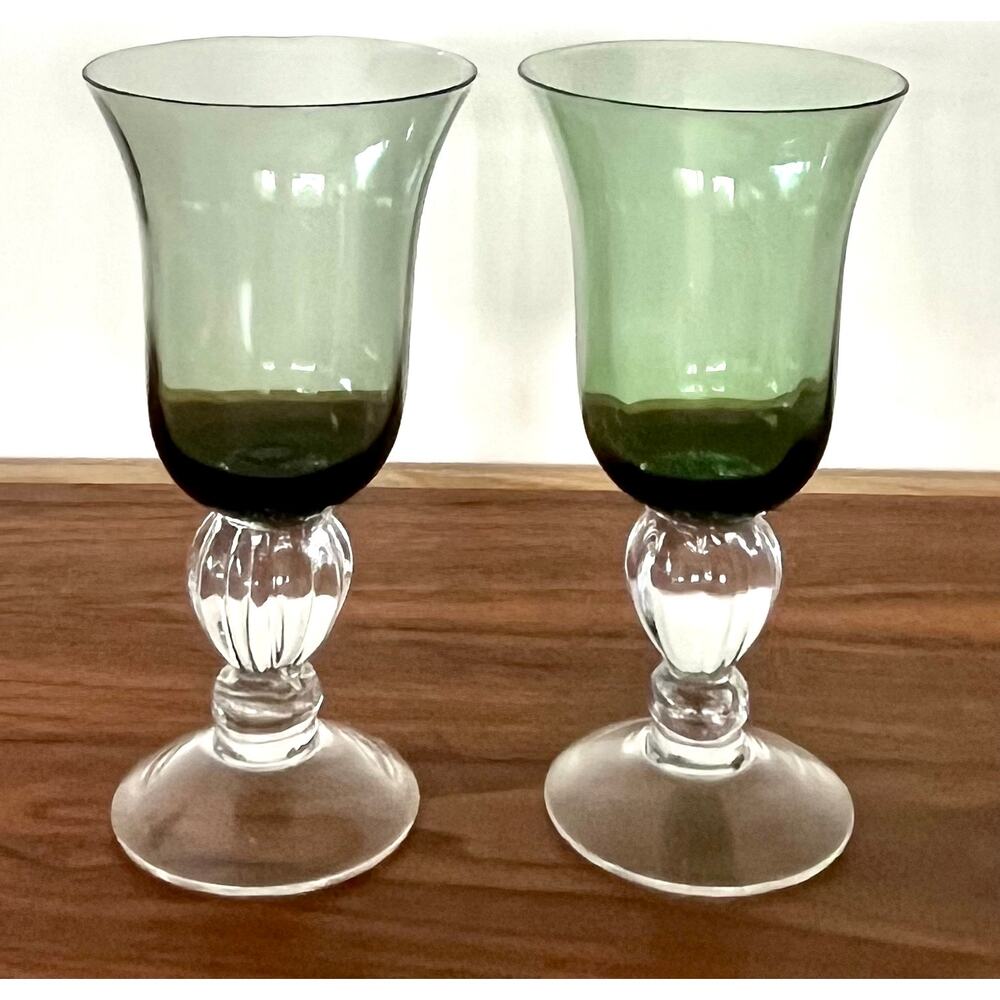Water Goblet Colore Verde (Green) by Lenox Replacement Discontinued Vintage